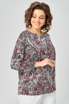 Джемпер Bliss 9400 белый_красный - фото 5