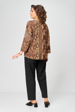 Джемпер Bliss 9400 коричневый_змея - фото 3