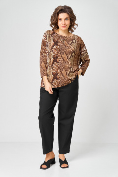 Джемпер Bliss 9400 коричневый_змея - фото 2