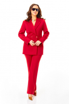 Брюки, жакет, жилет Ольга Стиль С-922 красный - фото 4