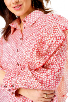 Рубашка Gizart 15317/1 бело-красный - фото 5