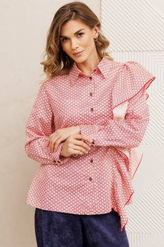 Рубашка Gizart 15317/1 бело-красный - фото 2