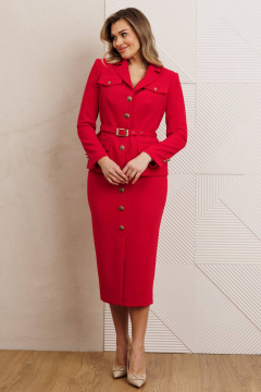 Жакет, юбка Мода Юрс 25-2935 красный - фото 1
