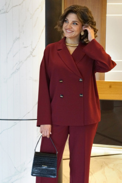 Брюки, жакет Alani Collection 2437 бордо - фото 4
