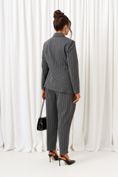 Блуза, брюки, жакет Beautiful&Free 6418 серая_полоска - фото 5