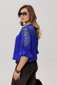 Блуза Anelli 1790 глубокий_лазурит - фото 5