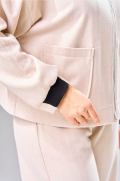 Бомбер V&N Fashion 1101 бежевый - фото 3