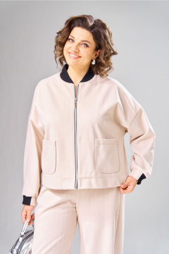 Бомбер, брюки V&N Fashion 1103 бежевый - фото 1