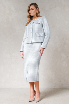 Жакет, юбка Erika 1751 голубой - фото 3