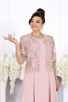 Жакет, платье Ninele 7489 пудровый - фото 2