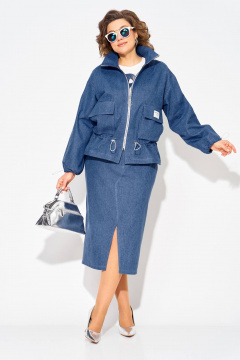 Брюки, ветровка Liliana 1504 джинс - фото 1