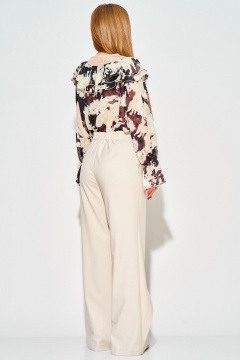 Блуза Laikony L-214 бежево-коричневый - фото 5