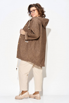 Брюки, куртка Liliana 1509/1507 шоколад+экрю - фото 3