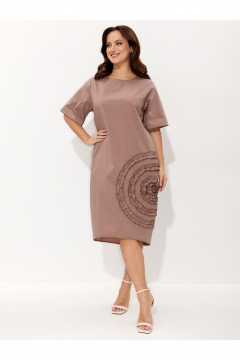 Платье Liona Style 969 мокка - фото 2