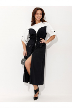 Платье Liona Style 970 черно-белый - фото 4