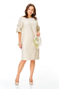 Платье Ольга Стиль С-990 бежевый - фото 5