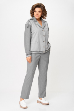 Бомбер, брюки Aira Style 24231 серый - фото 2