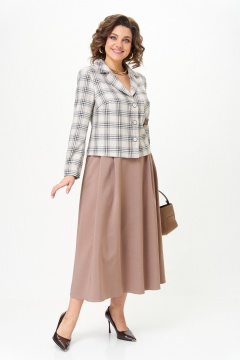 Жакет, юбка Aira Style 24-17А бежевый - фото 5