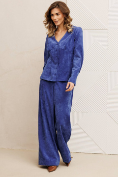 Блуза, брюки Gizart 5421 ярко синий - фото 1