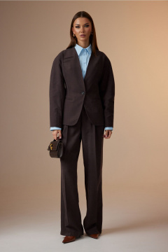 Брюки, жакет, рубашка N.O.W. 1633 коричневый - фото 5