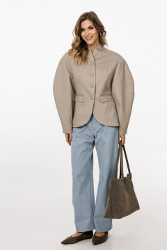 Жакет EOLA 3029 елочка_бежевая - фото 3