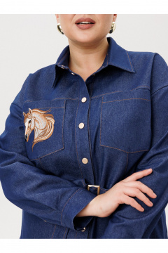 Платье AVA fashion М-174 синий - фото 5