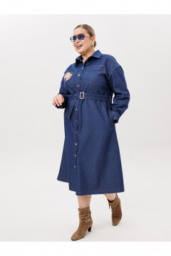 Платье AVA fashion М-174 синий - фото 4