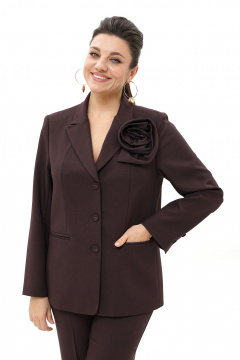 Брюки, жакет Alani Collection 2143 шоколад - фото 4