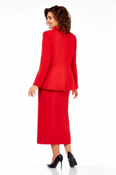 Жакет, юбка Ольга Стиль С-985 красный - фото 2