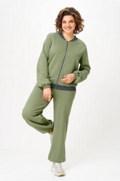 Брюки, джемпер Anastasia 1317 олива - фото 2