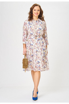 Платье Твой имидж 2340 молочный_с_принтом - фото 2
