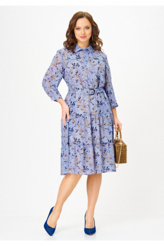 Платье Твой имидж 2341 голубой_с_принтом - фото 5