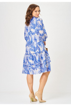 Платье Твой имидж 2349 голубой_с_принтом - фото 2