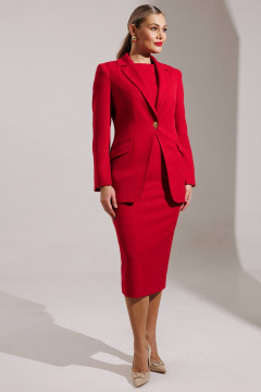 Жакет, платье Мода Юрс 26-2959 красный - фото 1