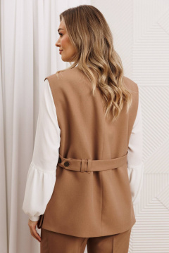 Брюки, жилет Мода Юрс 26-2961 кэмел - фото 5