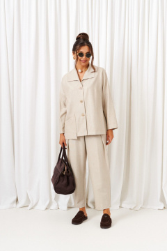 Брюки, рубашка Beautiful&Free 6421 бежевый - фото 1