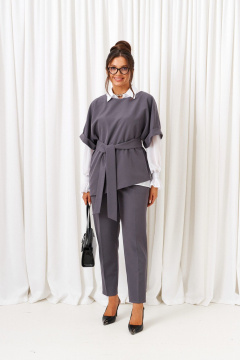 Блуза, брюки, жилет Beautiful&Free 6436 графит - фото 1