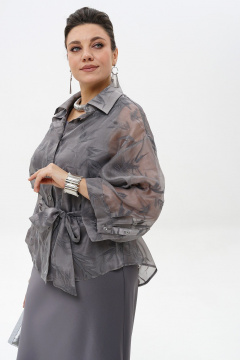 Блуза, платье Alani Collection 2429 графит - фото 5