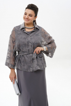 Блуза, платье Alani Collection 2429 графит - фото 4