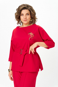 Блуза, брюки Andina city 9091-25 красный - фото 5
