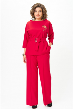Блуза, брюки Andina city 9091-25 красный - фото 2