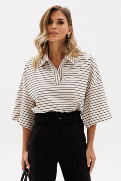 Джемпер EOLA 2958 светло-бежевый_полоска - фото 1