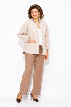 Брюки, жакет Liliana 1342БрПн жемчужное_капучино - фото 4