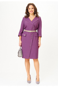 Платье Твой имидж 2323 сиреневый_в_клетку - фото 3