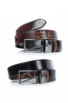 Ремень Galanteya 21918.25с3111к45 2р кор.св/черный - фото 1