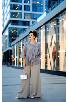 Блуза, брюки Vittoria Queen 27093 бежевый - фото 4