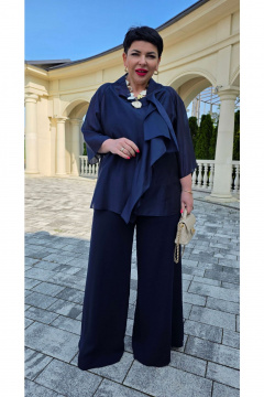 Блуза, брюки Vittoria Queen 27093/1 темно-синий - фото 4