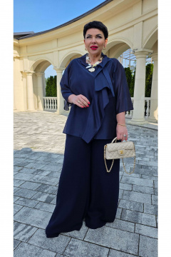 Блуза, брюки Vittoria Queen 27093/1 темно-синий - фото 3