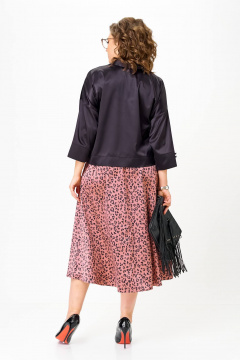 Блуза, юбка Anastasia 1321 черно-синий/розовое_золото - фото 3