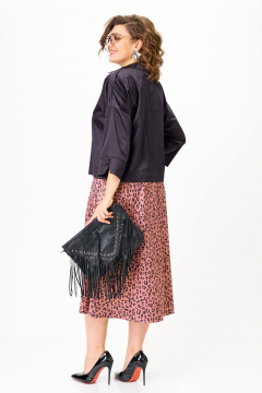 Блуза, юбка Anastasia 1321 черно-синий/розовое_золото - фото 2